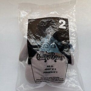 Big Al Country Bears Happy Meal Toy 2002 McDonalds New Plush #2 Disney Vintage